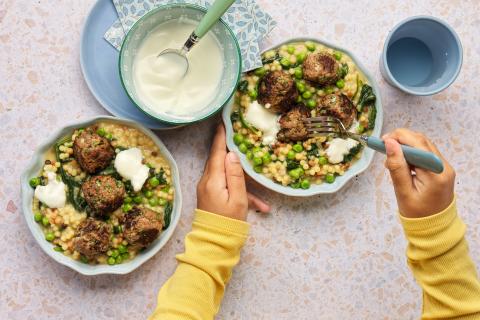 Fregola Sarda mit Fleischbällchen 