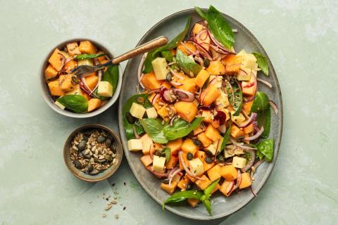 Melonen-Bergkäse-Salat