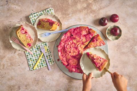 Upside down Pflaumenkuchen