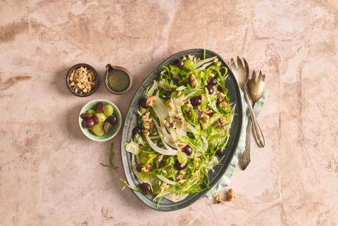 Trauben-Fenchelsalat mit Rucola