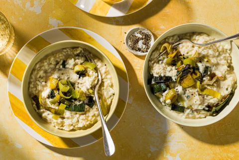 Gorgonzola-Risotto mit Lauch