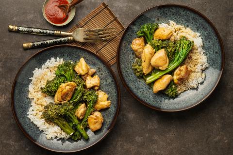 Hot Honey Chicken mit Broccoli