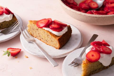 Erdbeertorte mit Olivenöl