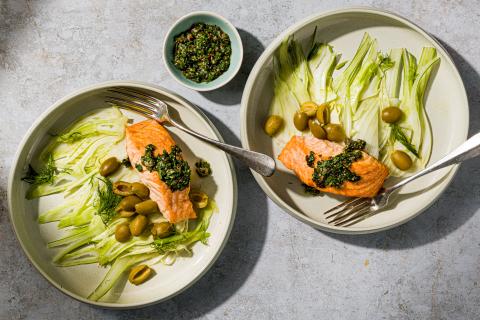 Lachs mit Zitronen-Salsa