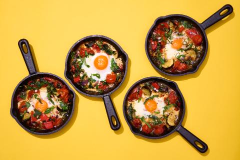 Gebackene Feta-Eier nach mediterraner Art
