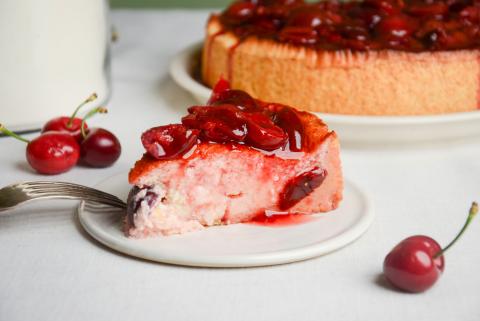 Gebackener Kirschen-Cheesecake