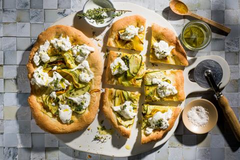 Knoblauch-Pizza bianca