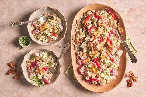 Insalata di pasta croccante