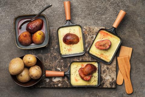 Raclette mit Vanille-Feigen