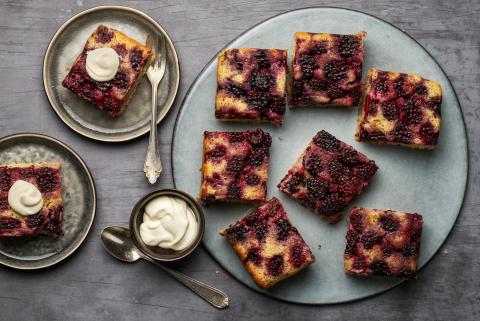 Upside down Brombeerkuchen