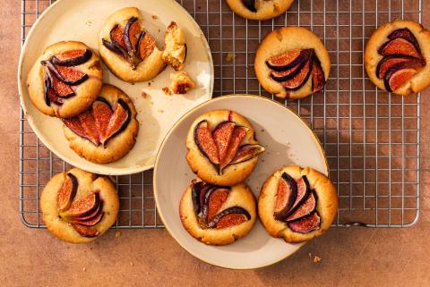 Brown butter miso cookies with figs