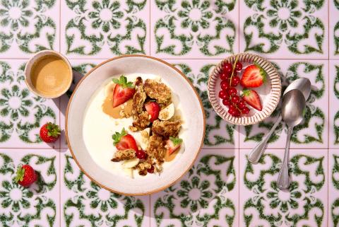 Scrambled Oats auf Jogurt