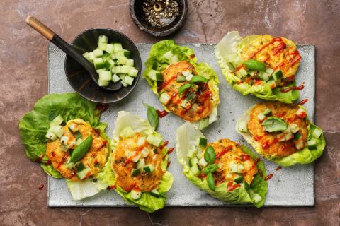 Lattich-Schiffchen mit Poulet