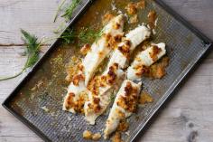 Cod fillets with a herb crust