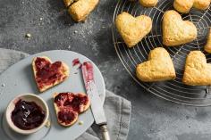 Heart-shaped scones