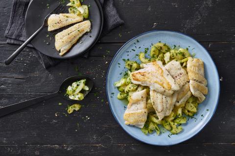 Pike perch with celery