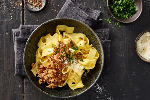 Pappardelle with pork sausage ragout