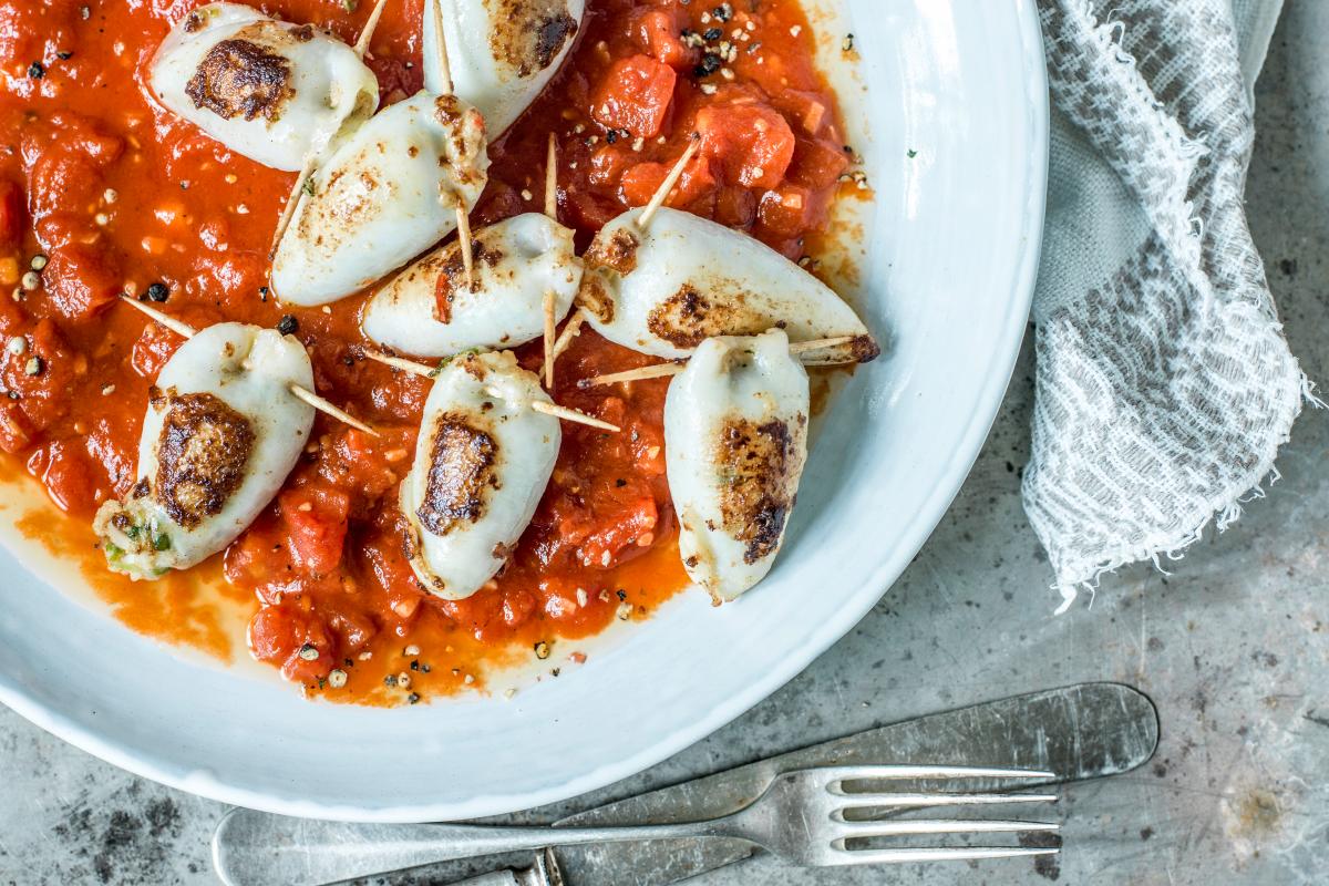 Stuffed calamari - Recipes | fooby.ch