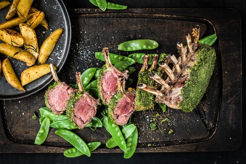 Herb-crusted rack of lamb