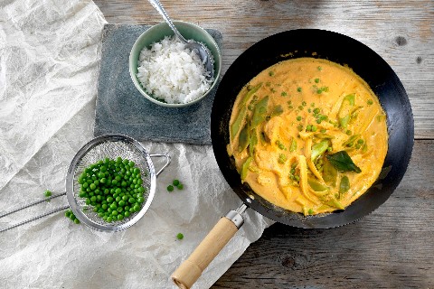 Pangasius in a vegetable curry