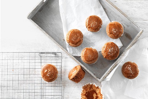 Nussmuffins mit Schokoglasur
