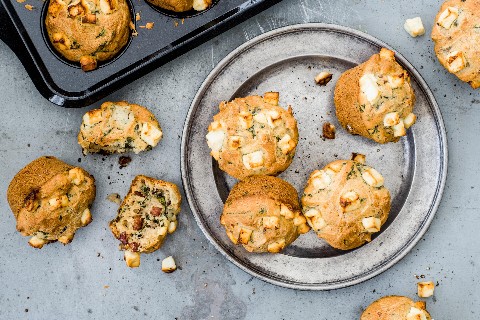 Speck-Spinat-Muffins