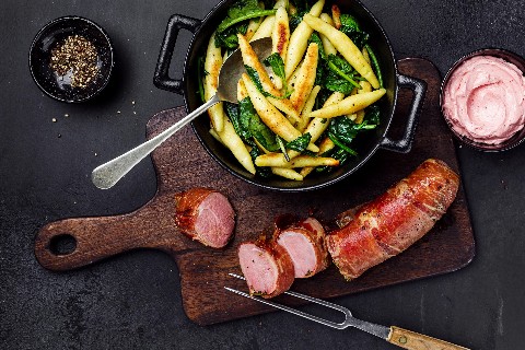 Pork fillet with potato dumplings