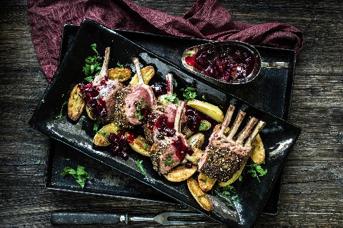 Lammracks mit Randenjus