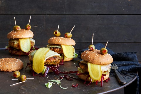Burgers-grenouilles végétariens