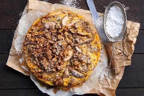 Torta di pere e nocciole
