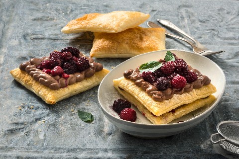 Millefeuilles et mousse au chocolat