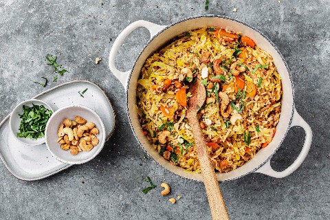 Riso pilaf con carne macinata