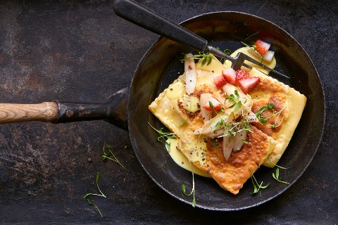 Fisch-Ravioli mit Spargeln