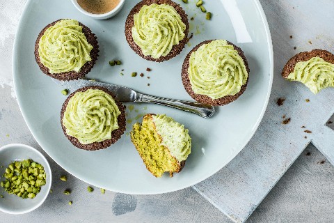 Green cupcakes