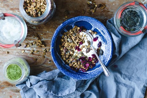 Granola au matcha