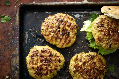 Burgers de poulet au curry