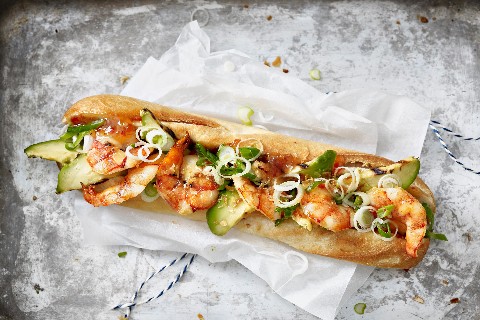 Hot sea dog con gamberi