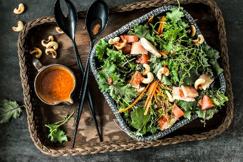 Baby Kale à la sauce pili-pili