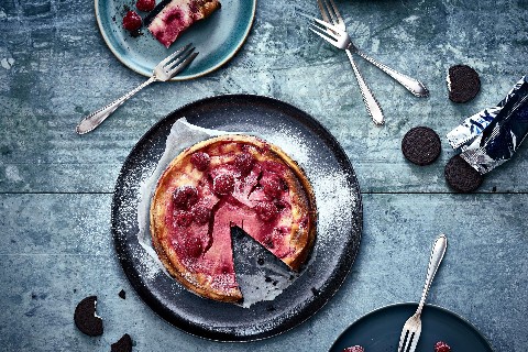 Cheesecake rose aux Oreos