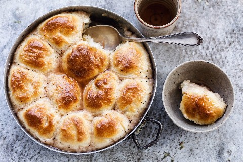 Dampfnudeln aux coings