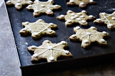 Stelle ai pistacchi e tè matcha
