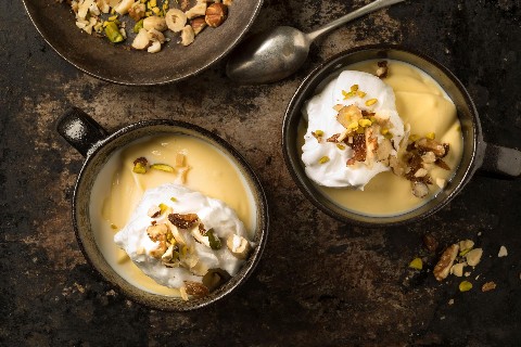 Crema d’arancia con nuvola di albumi