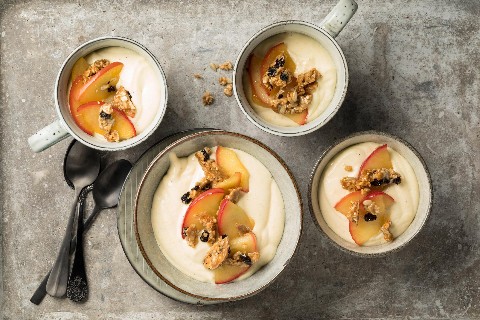 Crème bavaroise aux pommes