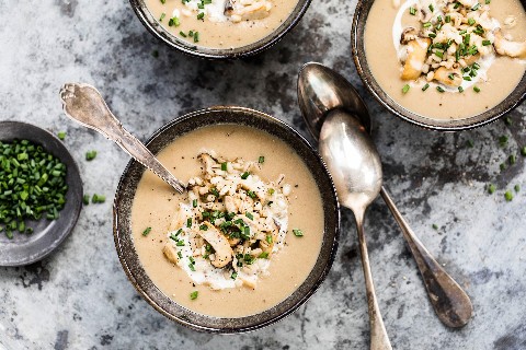 Crema di funghi con orzo perlato