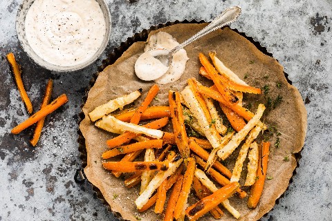 Frites de carottes et de céleri