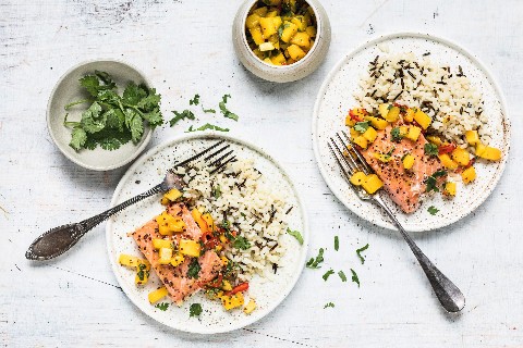 Salmone con salsa al mango