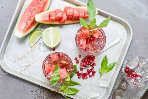Rosé con melagrana e anguria
