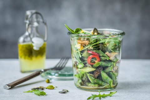 Insalata di asparagi e funghi