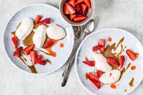 Mousse Fior di Latte au crème de caramel