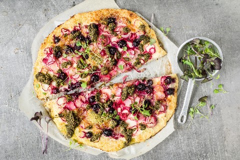 Superfood cauliflower flatbread